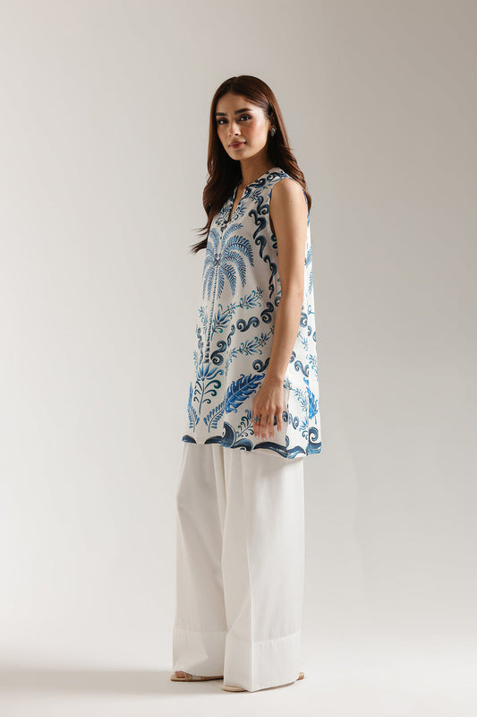 Kyarii Printed Kurti With Farsi Salwar