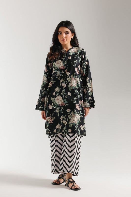 Inaaya Floral Printed Kurti With Chevron Pants Set