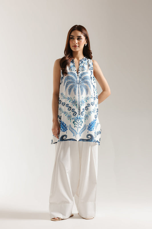 Kyarii Printed Kurti With Farsi Salwar